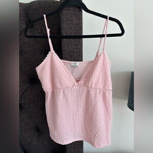Faded Rose Light Pink Textured Cami Top